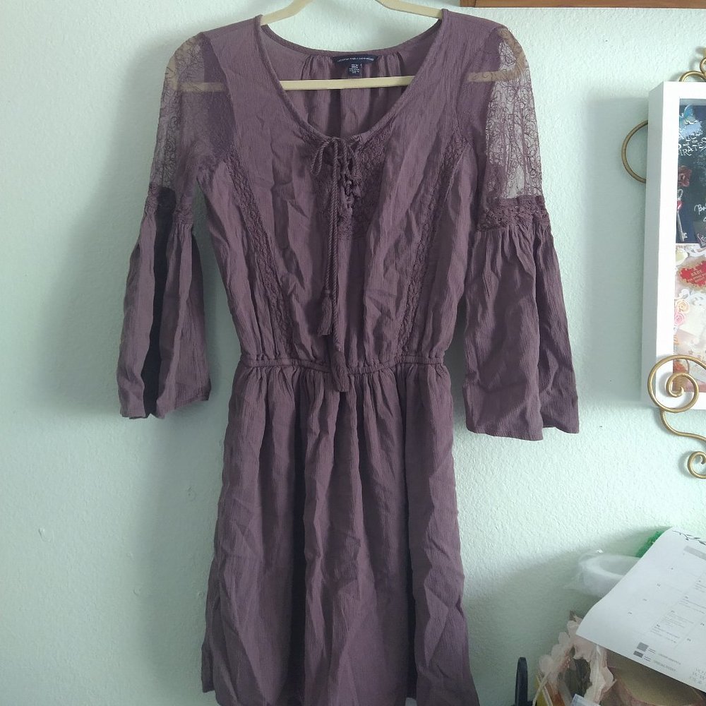 American Eagle Dusty Mauve Tunic Dress